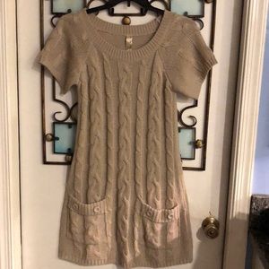 Cable knit sweater dress